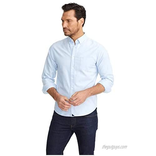UNTUCKit Rioja - Untucked Shirt for Men  Long Sleeve  Light Blue Oxford  Medium