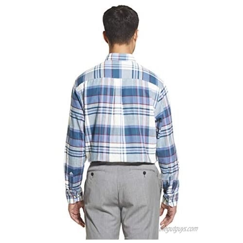 Van Heusen Men's Flex Long Sleeve Button Down Stretch Plaid Shirt