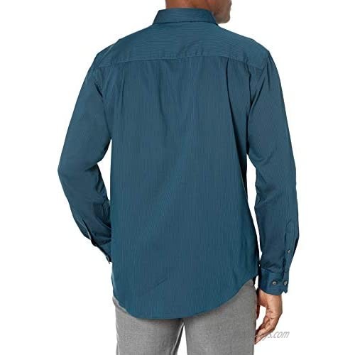 Van Heusen Men's Sateen Stripe Long Sleeve Stretch Button Down Shirt