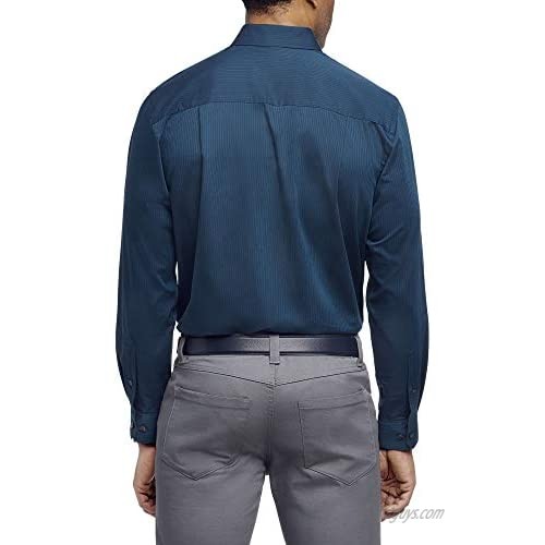 Van Heusen Men's Sateen Stripe Long Sleeve Stretch Button Down Shirt