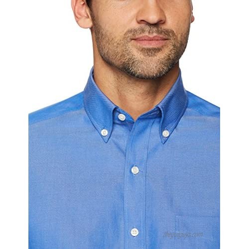 Brand - Buttoned Down Men's Tailored-Fit Button Collar Pinpoint Non-Iron Dress Shirt French Blue 16.5 Neck 38 Sleeve