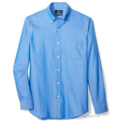 Brand - Buttoned Down Men's Tailored-Fit Button Collar Pinpoint Non-Iron Dress Shirt French Blue 16.5 Neck 38 Sleeve
