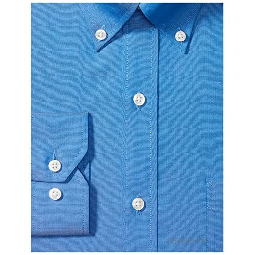 Brand - Buttoned Down Men's Tailored-Fit Button Collar Pinpoint Non-Iron Dress Shirt French Blue 16 Neck 36 Sleeve