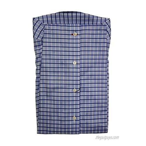 Cremieux Non Iron Slim Fit Spread Collar Checked Dress Shirt S95DH123 Blue Multi