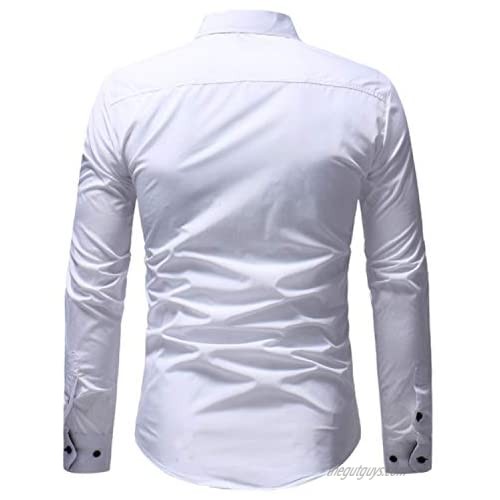 Kabby 2018 Fashion Male Shirt Long Sleeves Tops Embroidered Cotton Shirt Mens Dress Shirts Slim Men Shirt