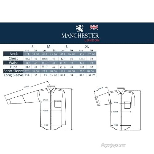 Manchester Men's Dress Shirt Long Sleeve Regular Fit