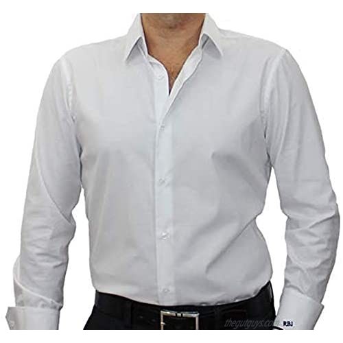 Non Iron Mini Oxford Pure White Non Iron Custom Monogrammed Dress Shirt (#cc54)