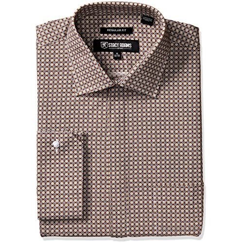 STACY ADAMS Men's Abstract Floral Classic Fit Dress Shirt