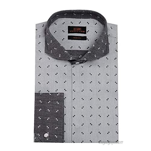 Steven Land Classic Fit Men's Dress Shirt  Fly Front  100% Cotton  (Big and Tall) TW1714