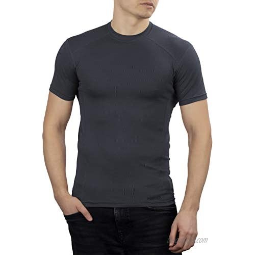 281Z Mens Tactical Moisture Wicking T-Shirt - Hiking Training Outdoor - Active Athletic Workout - Polartec Delta (Graphite)