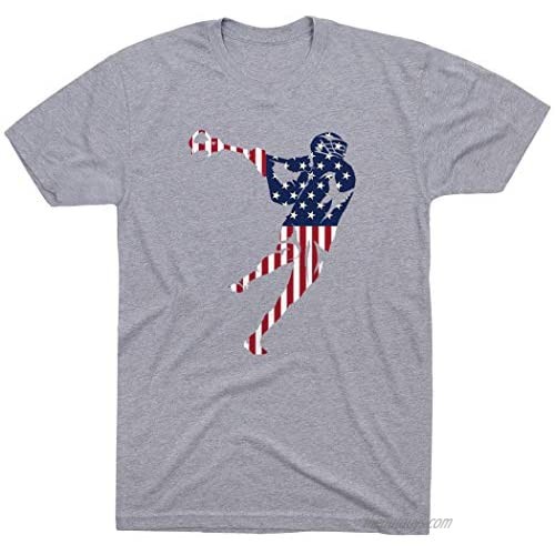 American Flag Silhouette Youth T-Shirt | Guys Lacrosse Tees by ChalkTalk Sports | Multiple Colors | Youth Sizes