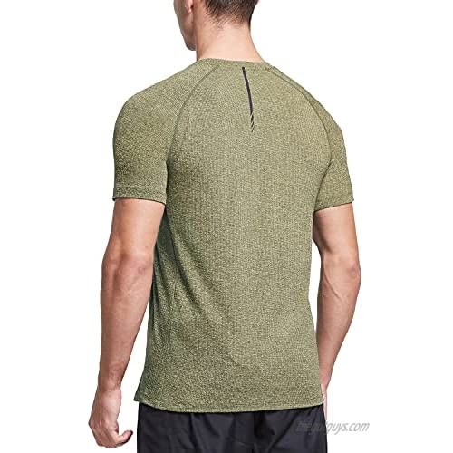 BALEAF Men's Workout Shirts Lightweight Quick Dry Short Sleeve Shirt for Running Hiking