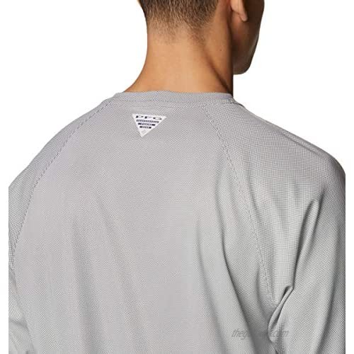 Columbia Men's PFG Terminal Deflector Long Sleeve Shirt Breathable UV Sun Protection City Grey/White 2X Big