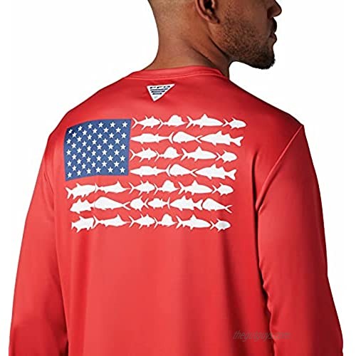 Columbia Men's PFG Terminal Tackle Flag Long Sleeve Fishing Shirt