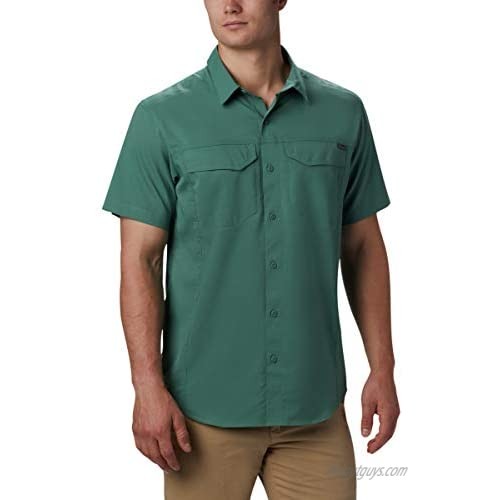 Columbia Men's Silver Ridge Lite Short Sleeve Wicking Shirt  Thyme Green  1X