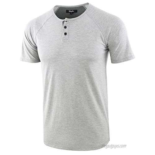 Estepoba Mens Casual Lightweight Raglan Short Sleeve Athletic Baseball T Shirts