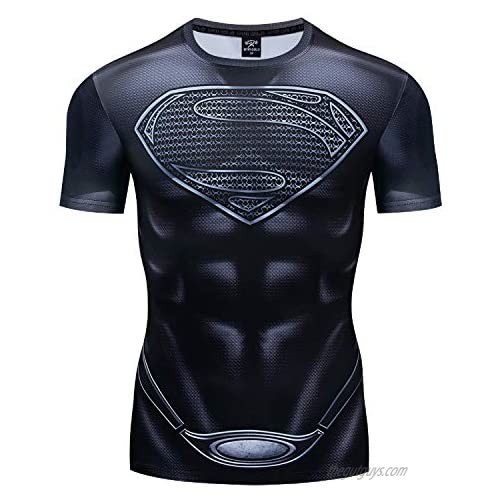 GYM GALA Superman T-Shirt Casual and Sports Compression Shirt