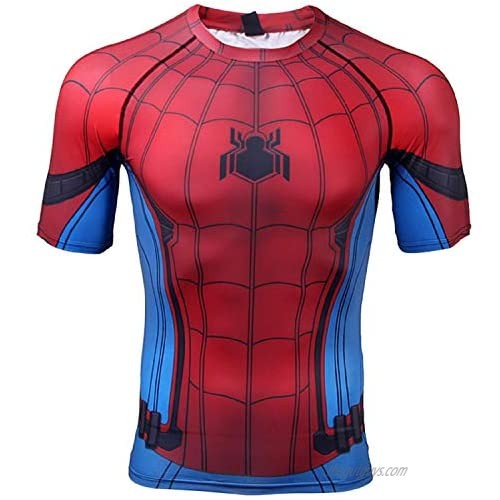 NEPIA GYM Superhero Men's Compression Shirt 3D Print T-Shirt