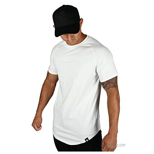 YoungLA Fitted T-Shirt for Men | Raglan Cut Style with Elongated Bottom | Gym Workout Shirt 403