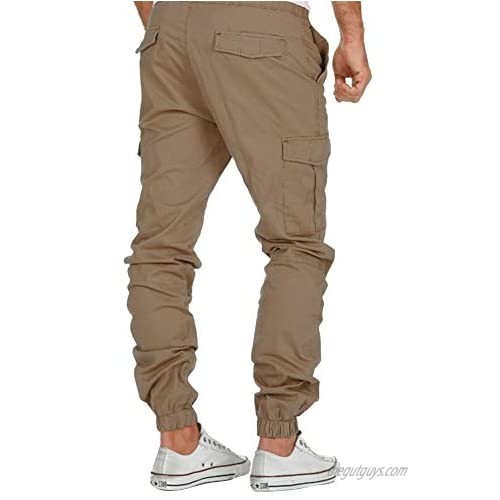 lexiart Mens Fashion Cargo Pants - Mens Long Cotton Cargo Pants Sweatpants Trouser