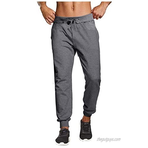 Makkrom Mens Joggers Sweatpants Workout Running Training Gym Bodybuilding Athletic Pants Trousers