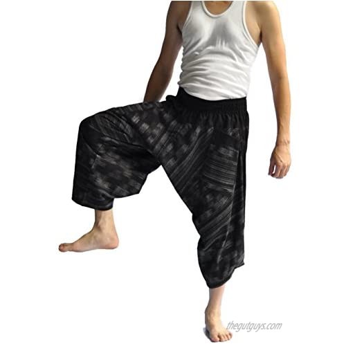 Mens Baggy Yoga Hippie Boho Aladdin Alibaba Harem Pants Black Pants