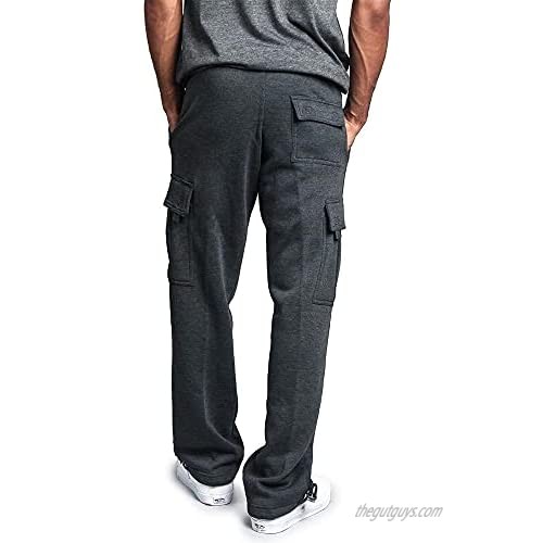 Men's Fleece Cargo Jogger Athletic Pants Heavyweight Outdoor Relaxed Fit Sweatpants