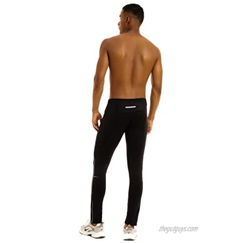 NEIKU Men's Compression Pants Running Tights Yoga Leggings with Pocket