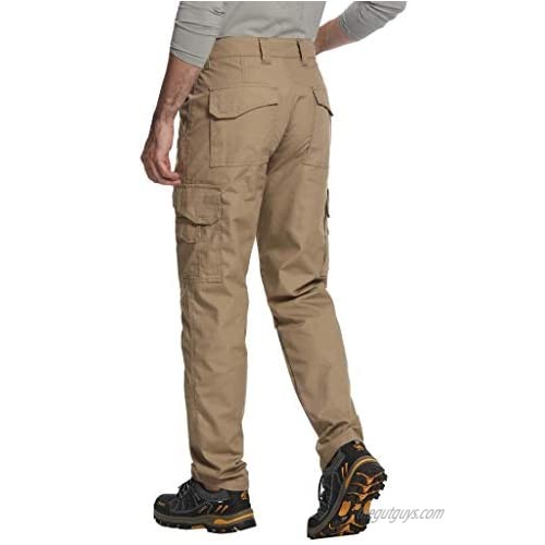 TRGPSG Men's Outdoor Hiking Pants Water Repellent Ripstop Cargo Pants Lightweight Causal Multi-Pocket Work Tactical Pants