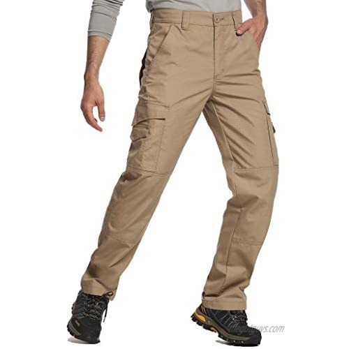 TRGPSG Men's Outdoor Hiking Pants Water Repellent Ripstop Cargo Pants Lightweight Causal Multi-Pocket Work Tactical Pants