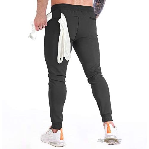 U/D Men's Sweatpants with Zipper Pockets Tapered Track Athletic Pants for Men Running  Exercise  Workout