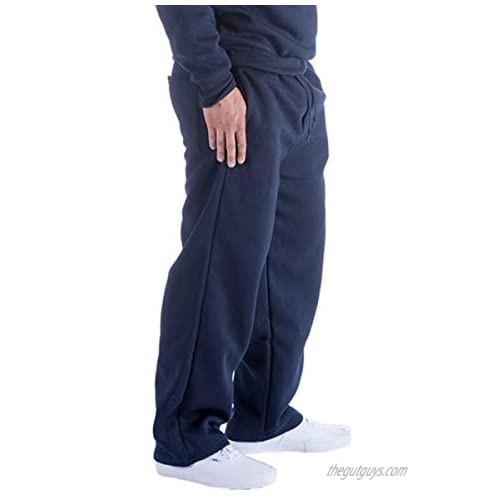 Yasumond Joggers for Men Fleece Lined Jogging Open Leg Sweatpants Elastic Waistband with Pockets