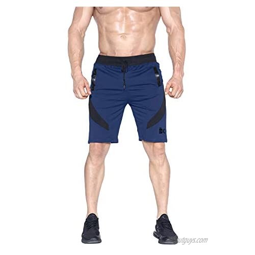 BROKIG Men's Gym Shorts Athletic Workout Running Mesh Shorts with Pockets