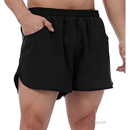 HOMETA Men 5 inch Running Shorts with Pockets Gym Workout Shorts for Men Jogging Athletic Training Shorts