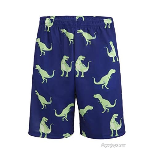 Lacrosse Shorts - Dinosaur (T-Rex) Pattern  Knee Length with Deep Pockets