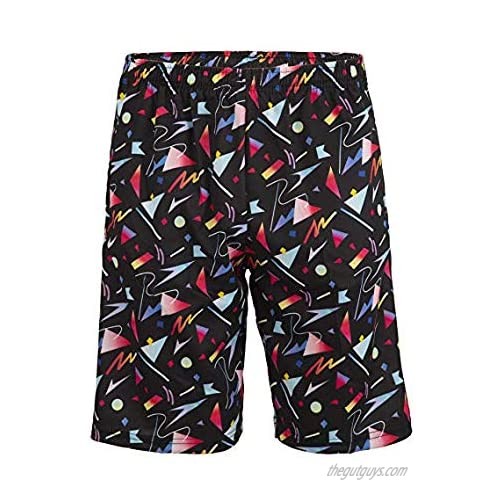 Lacrosse Shorts with 80s Mathbook Pattern  Knee Length with Deep Pockets