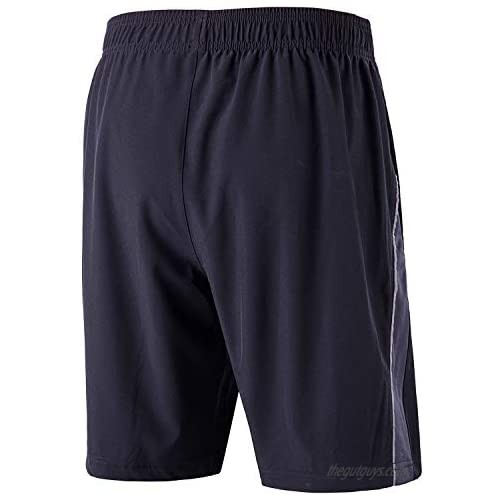 PAGE ONE Mens Active Quick Dry Athletic Essential Performance Shorts with Pockets