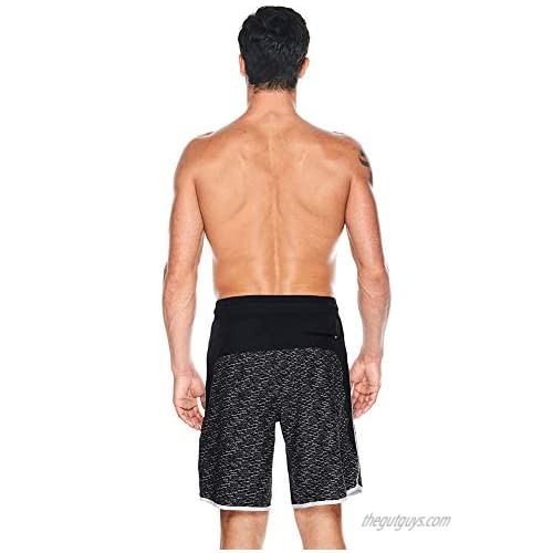 Reebok Men's Swimwear 9 E-Board Mavericks UPF 50+ Athletic Swim Shorts Bathing Suit Trunks