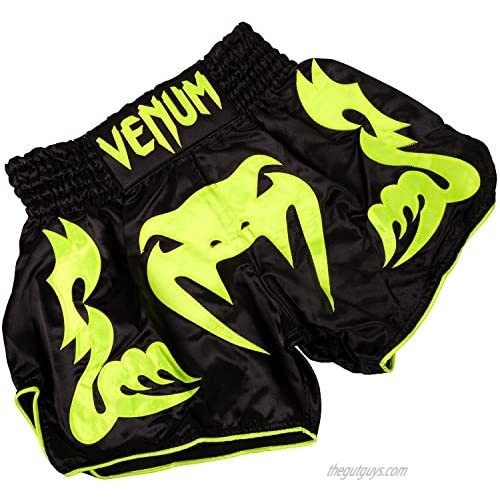 Venum Bangkok Inferno Muay Thai Shorts  Black/Neo Yellow  Small