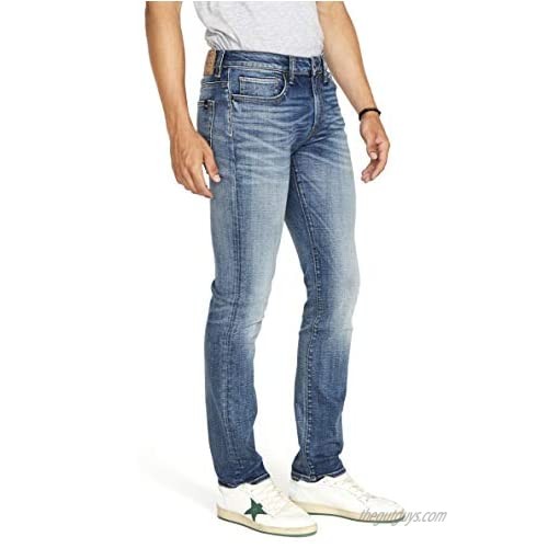 Buffalo David Bitton Men's Slim ASH Jeans Authentic and Sanded Indigo 29W x 32L