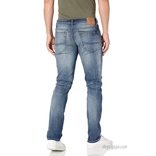 Buffalo David Bitton Men's Slim ASH Jeans Authentic and Sanded Indigo 31W x 34L