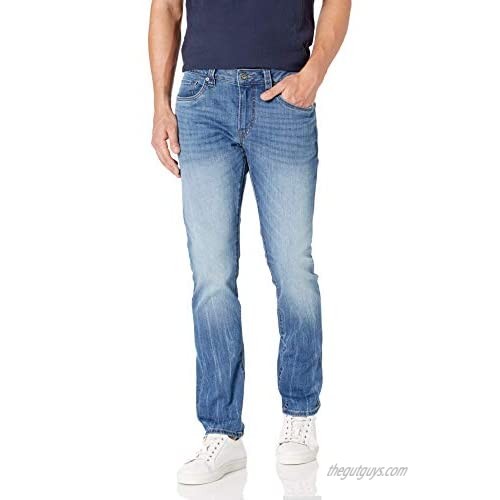 Buffalo David Bitton Men's Slim ASH Jeans  VEINED and Crinkled Indigo  31W x 30L