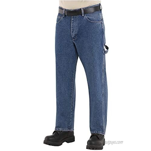 Bulwark Men's Flame Resistant 14.75 Ounce Pre-Washed Denim Dungaree