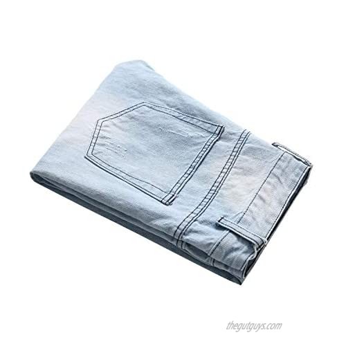 FEESON Men's Casual Cotton Regular Fit Stretch Washed Active Outfit Jeans Pants