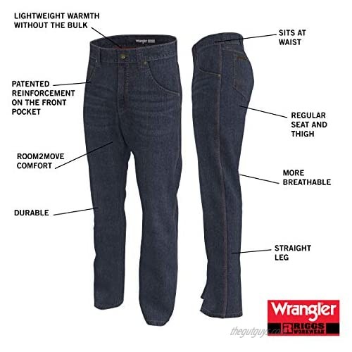 Wrangler Riggs Workwear Men's Five Pocket Single Layer Insulated Jean