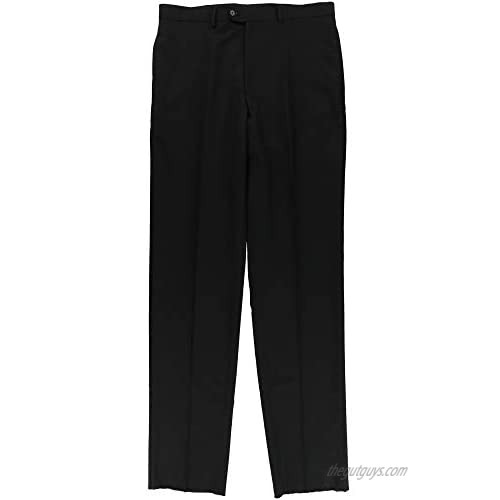Alfani Mens Solid Dress Pants Slacks  Black  36W x UnfinishedL
