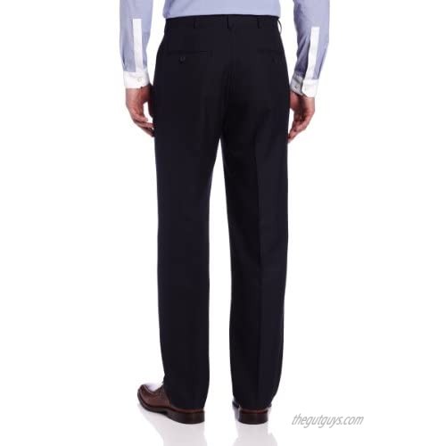 Haggar Men's Big & Tall Herringbone Plain-Front Suit Separate Pant