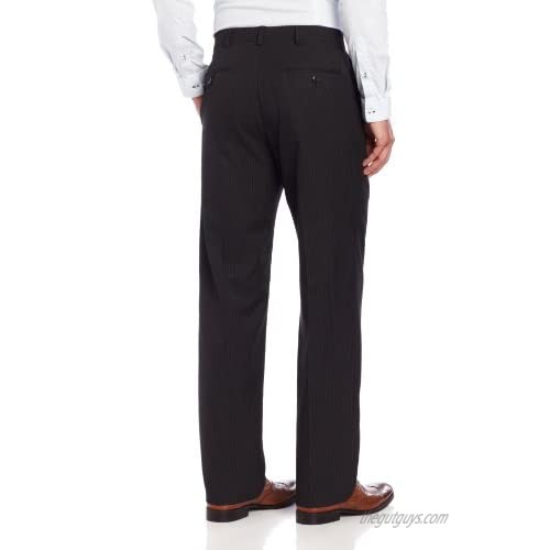 Haggar Men's Big & Tall Striped Plain-Front Suit-Separate Pant