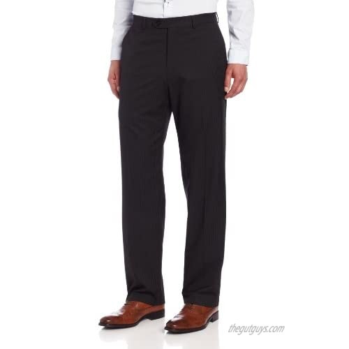 Haggar Men's Big & Tall Striped Plain-Front Suit-Separate Pant