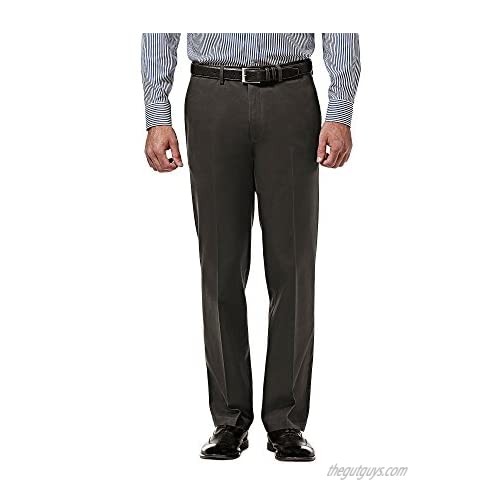 Haggar Men's Premium No Iron Khaki Pant  Dark Grey - 32W x 34L
